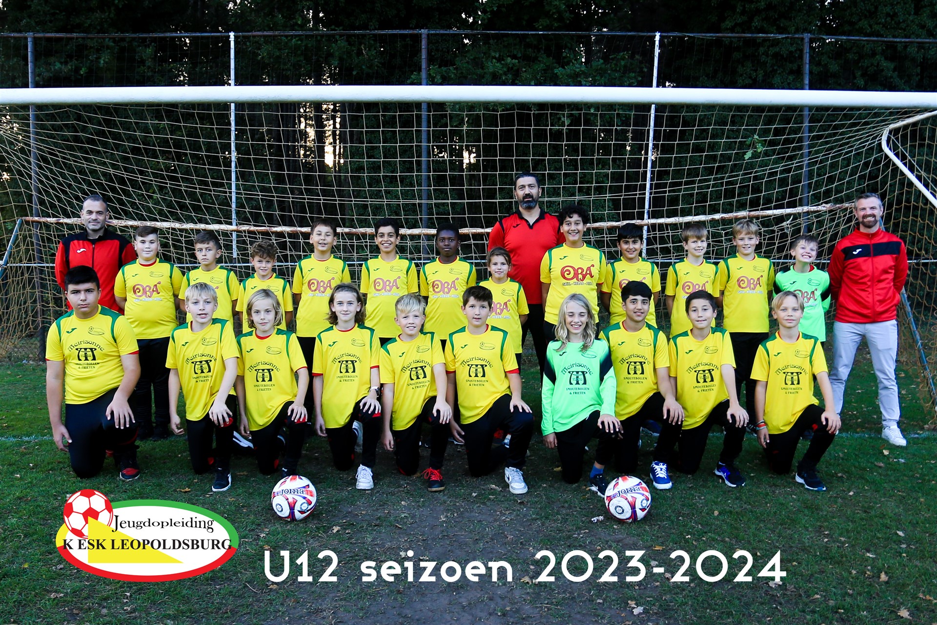 U12 ploegfoto jeugdopleiding voetbalclub K.ESK Leopoldsburg