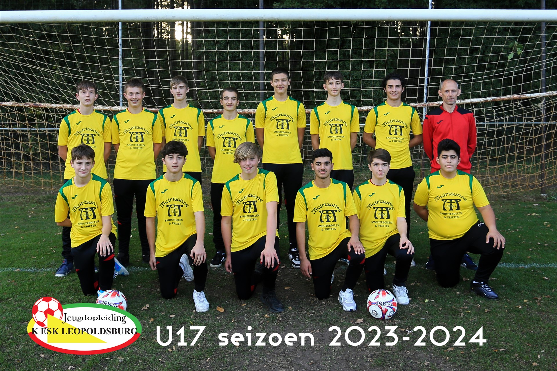 U17 ploegfoto jeugdopleiding voetbalclub K.ESK Leopoldsburg