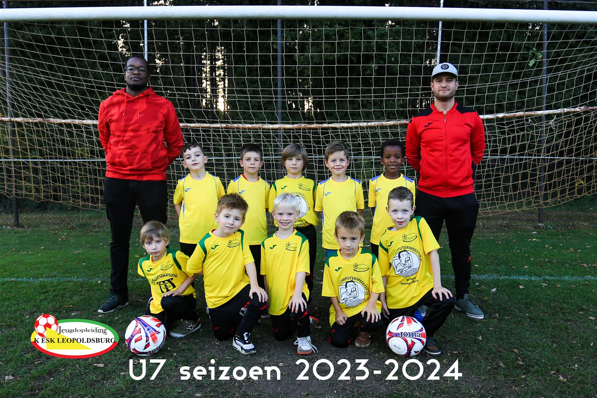 U7 ploegfoto jeugdopleiding voetbalclub K.ESK Leopoldsburg