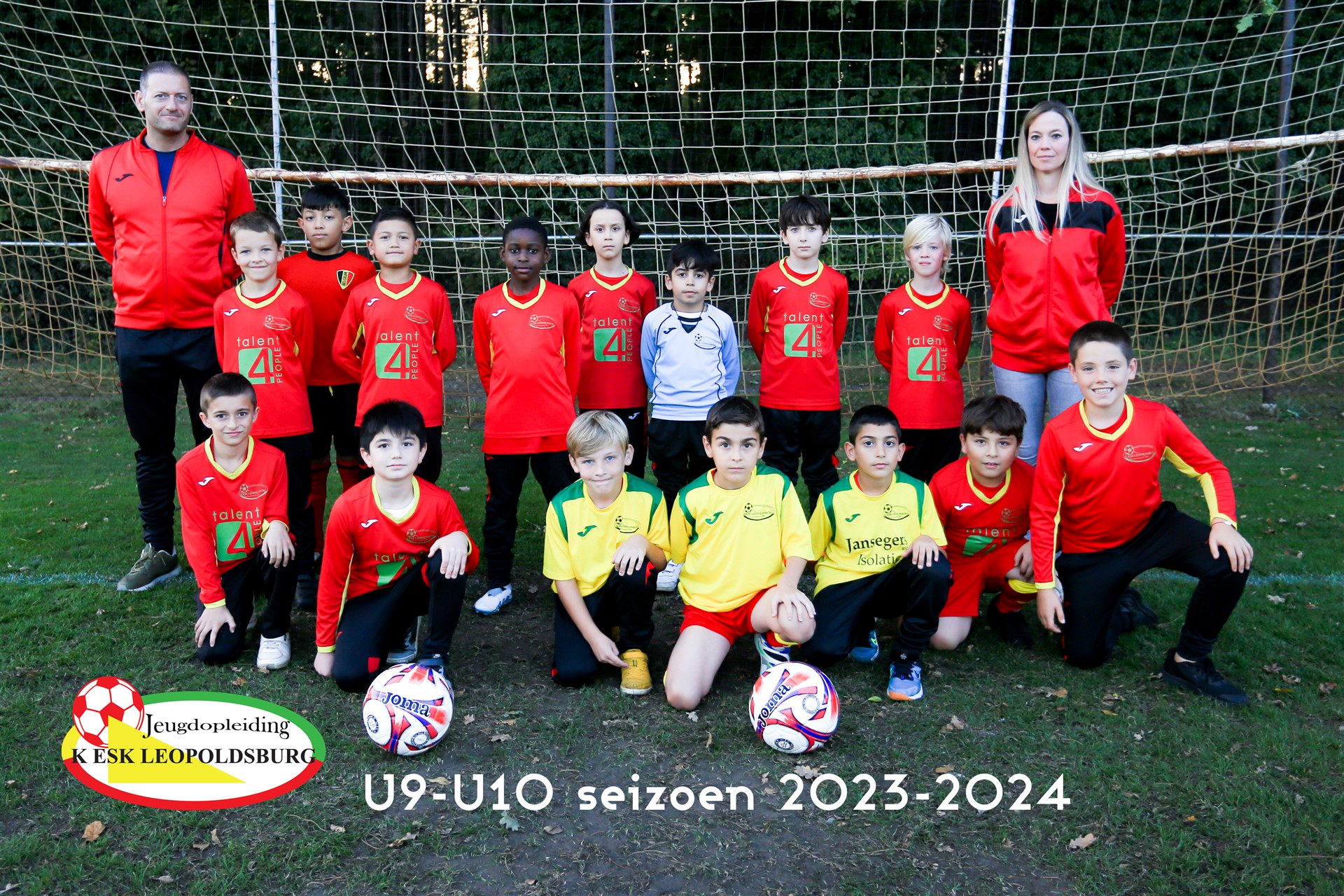 U9-U10 ploegfoto jeugdopleiding voetbalclub K.ESK Leopoldsburg