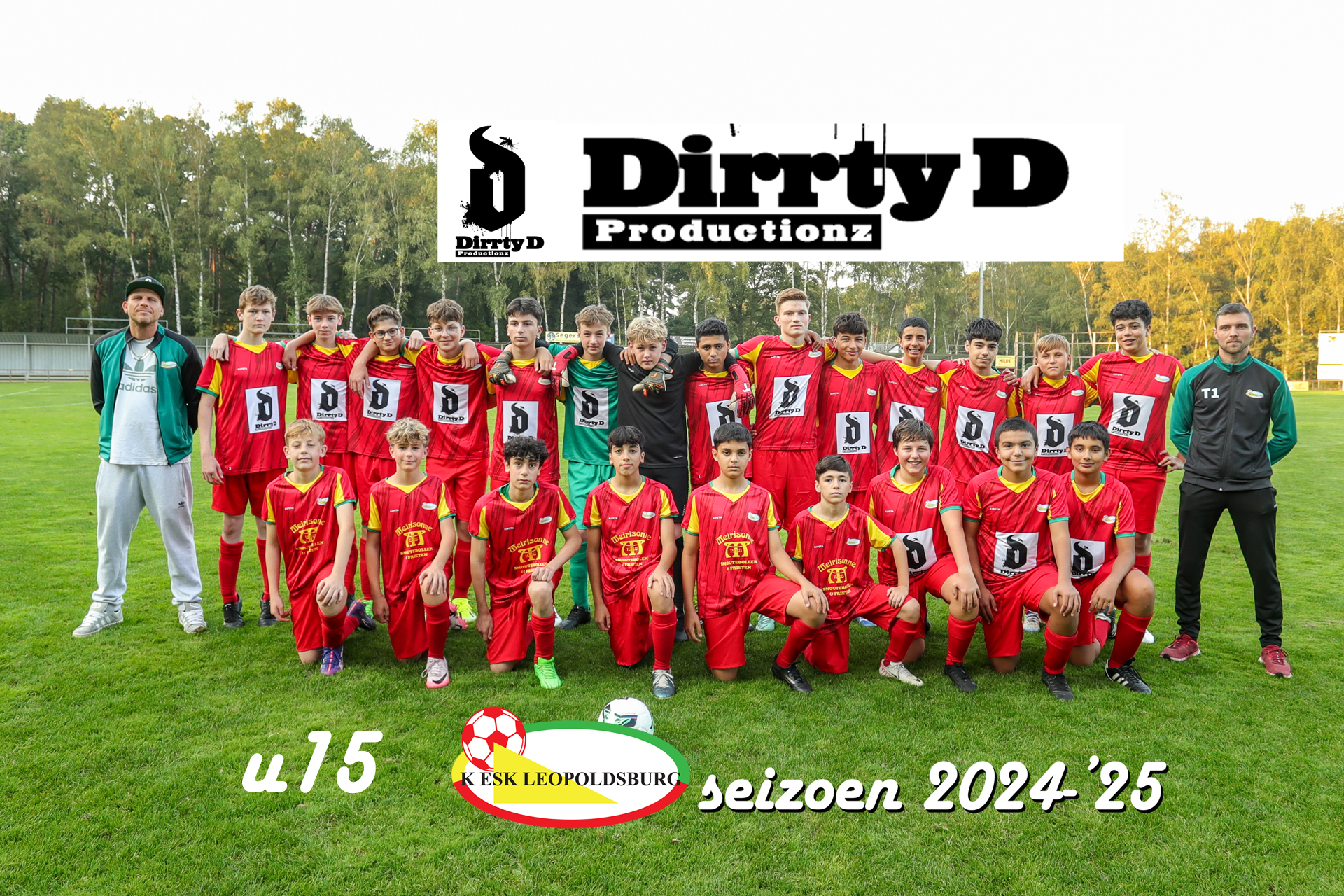 U15 ploegfoto jeugdopleiding voetbalclub K.ESK Leopoldsburg