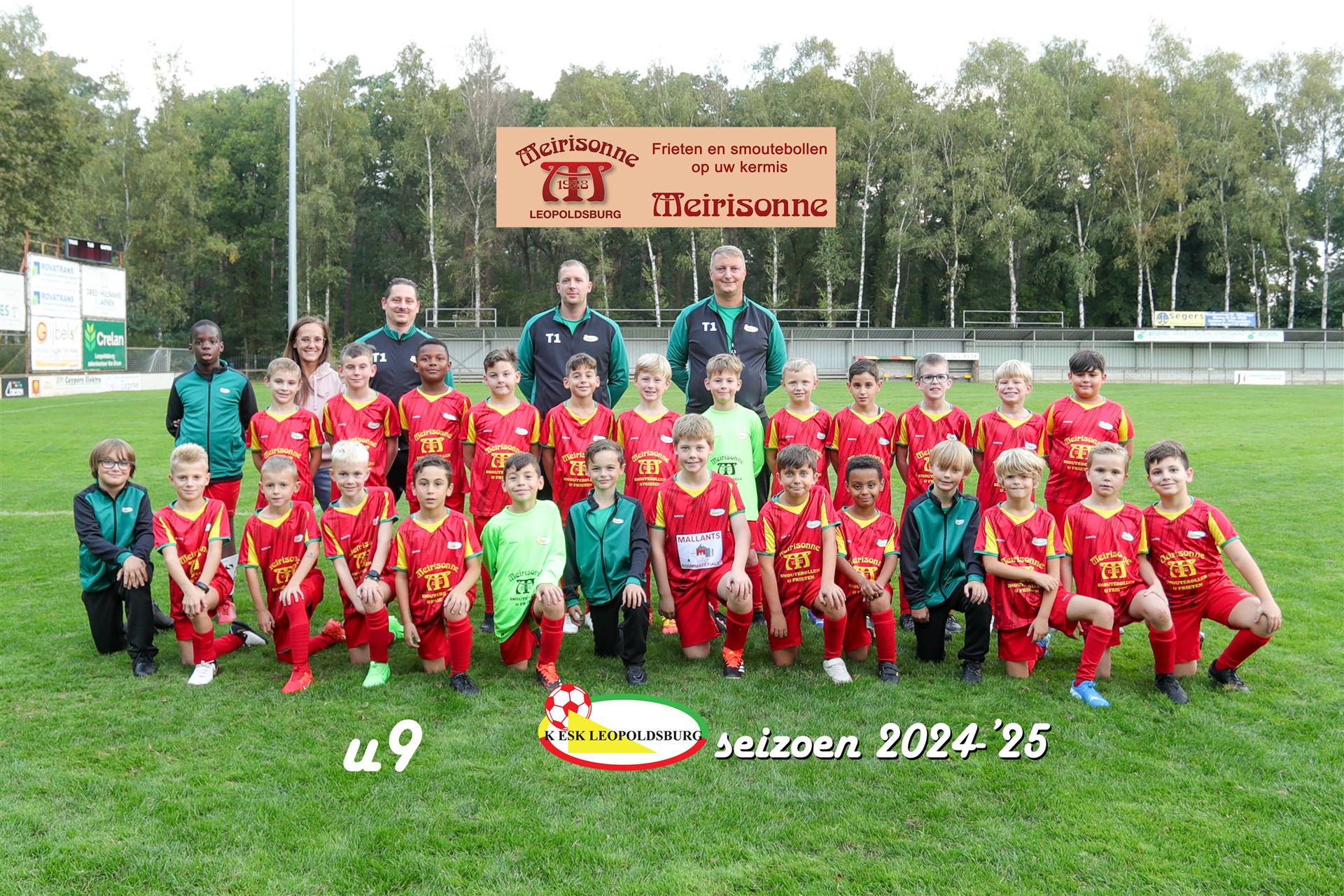 U9-U10 ploegfoto jeugdopleiding voetbalclub K.ESK Leopoldsburg